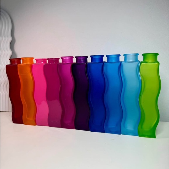 IKEA Other - 1990s IKEA SKAMT vases "squiggle" vases - rare rainbow set of 10